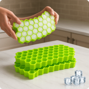 Silicone Honeycomb Ice Cube Tray – 37 Cavity Flexible Ice Mould for Freezer (Pack Of 2)