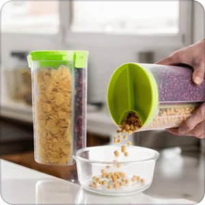 3-Section Food Storage Container – Multi Color (1 pc) | Airtight, Microwave & Freezer Safe